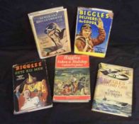 W E JOHNS (5 ttls): BIGGLES DELIVERS THE GOODS, 1946, 1st edn, orig cl, d/w (tatty); SERGEANT