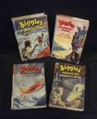 W E JOHNS (4 ttls): BIGGLES PRESSES ON, 1958, 1st edn, orig cl, d/w; BIGGLES BURIES A HATCHET, 1958,