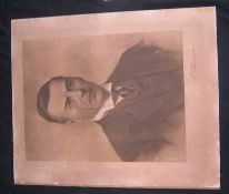 Photogravure of Joseph Chamberlain (1836-1919) mounted on card (toned) approx size 18” x 14”