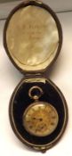 A last quarter of the 19th Century 18ct Gold Cased Open Face Fob Watch, the lever movement inscribed