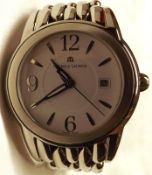A Gents modern Maurice Lacroix large size Stainless Steel cased Wristwatch, Arabic numbers and
