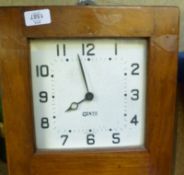 A mid-20th Century Mahogany cased Master or Slave Clock, Gents of Leicester, square enamelled dial