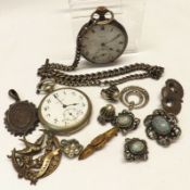 A Mixed Lot comprising: an early 20th Century Import Hallmarked Silver Cased Pocket Watch with