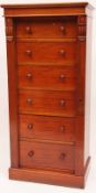 A late 19th/early 20th Century Six Drawer Mahogany Wellington Chest, of typical form, the drawers