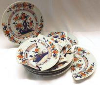 A collection of various 18th Century Chinese Plates (very poor condition)