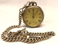 A last quarter of the 19th Century hallmarked Silver Cased Open Face Pocket Watch, “The English