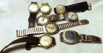 A packet of assorted Gents Wristwatches, circa 1950s and later