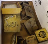 A box: 8 Day Longcase Clock Movement and others, Carriage Clocks (A/F), other Movements etc