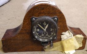 A Luftwaffe WWII Aircraft Clock, as used in the Messerschmitt BF109 and 110, and other aircraft, now