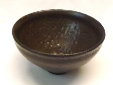 A Japanese Jianyao Ware Temmoku Bowl, the rim with old gold repair, 4 ½” diameter