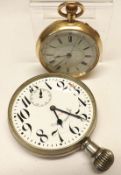 A 2nd Quarter of the 20th Century French Car Watch/Clock, button wind, the enamelled dial with