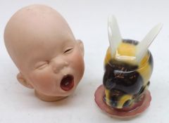 A Biscuit Head entitled “Drowsy Baby” by Rupert circa 1994 (The Doll Artworks); together with a