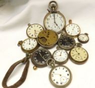 A packet containing ten assorted Vintage Pocket and Fob Watches (parts/restoration only)