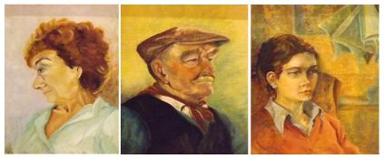 DOROTHY SPINK, SIGNED, GROUP OF SIX OILS, Figurative Studies, assorted sizes (6)