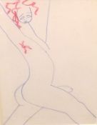 LINDSAY KEMP, MIXED MEDIA, Dancer from Salome 1970, 15” x 11”, Provenance: Phoenix 369 Gallery, 3
