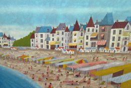 FRANCOIS LEDAN, SIGNED AND NUMBERED 97/200, COLOURED LITHOGRAPH, “La Baule”, 18” x 24”,