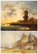 W PHILLIPS, SIGNED AND DATED 1909, PAIR OF WATERCOLOURS, Views of Scarborough, 8 ½” x 13” (2)