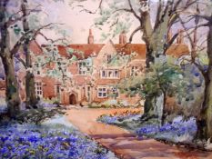 B S LOMBARD, SIGNED AND DATED APRIL 1936, WATERCOLOUR, A Manor House, 10” x 12”