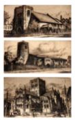 T STEAD, SIGNED IN PENCIL TO MARGIN, GROUP OF NINETEEN BLACK AND WHITE ETCHINGS, The Environs of