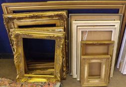 GROUP OF ELEVEN VICTORIAN AND LATER GILT GESSO PICTURE FRAMES, assorted sizes (11)