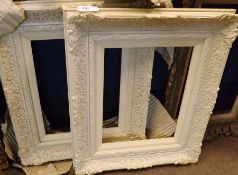 PAIR OF GOOD QUALITY 20TH CENTURY PAINTED GESSO PICTURE FRAMES, 10” x 8” (2)