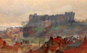 GEORGE STRATON FERRIER, SIGNED, WATERCOLOUR, Stirling Castle, 14” x 21”