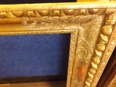 EMPIRE STYLE GILT GESSO PICTURE FRAME, 21” x 36”