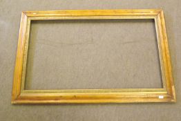 LARGE VICTORIAN MAPLE VENEERED FRAME, 27” x 49”