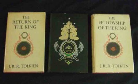 JOHN RONALD REUEL TOLKIEN, 3 ttls: THE FELLOWSHIP OF THE RING, 1963, 13th impress, orig cl, d/w; THE