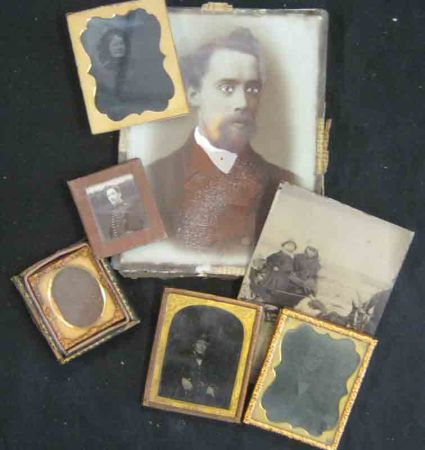 Small Quantity Assorted Ambrotype Tintype Photographs, various sizes approx 1 ½” x 1” to 5 ½” x 4”