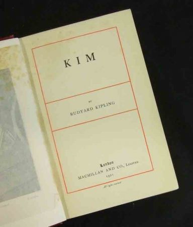 RUDYARD KIPLING: KIM, 1901, 1st edn, orig cl gt.