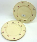 A Clarice Cliff Newport Pottery Co quantity of Dinner Ware, comprising five 10” Dinner Plates, six