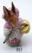 A Beswick Beatrix Potter Figure “Mrs Rabbit” 1st version, BP2 (lilac), 4” high