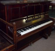 A late 19th/early 20th Century Overstrung Mahogany Cased Upright Piano, by C Bechstein Berlin,