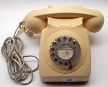 A 1970s Cream Plastic BT Telephone No BTQA1056