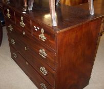 A late 18th/early 19th Century Mahogany Chest, fitted with three drawers over three further full