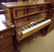 A 20th Century Upright Overstrung Mahogany Cased Piano, Wagner Model, 48” wide