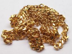 A Mixed Lot: two Gold Plated Neck Chains and a Gold Plated Bracelet (3)
