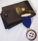 Sunderland and District Caledonian Society Silver Gilt and Enamel Jewel with bar in Toye Kenning &