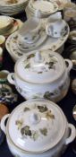A good quantity of Royal Doulton Larchment Dinner Wares, comprising two Covered Vegetable Dishes,