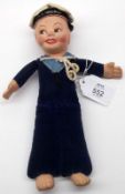 Norah Wellings Cloth Sailor Doll, HMS Nelson