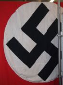 Third Reich period Balcony Flag, approx 56” x 134”