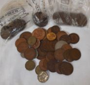 Packet: small lot assorted UK Coins, mainly copper