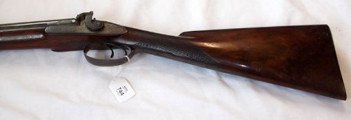 Vintage Double Barrel Percussion Sporting Gun by Thomas Bland of London, 29 ½” barrels with