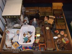 A Box containing a quantity of assorted Dolls House Furniture and Accessories