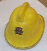 A Norfolk Fire Service yellow painted Helmet