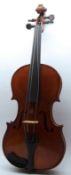 An early 20th Century Violin, with two-piece back, double purfling sides, interior label Ch.J.B.