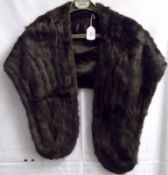 A Vintage Dark Brown Squirrel Fur Shoulder Cape, retailed by Coppens Furs Limited; together with one