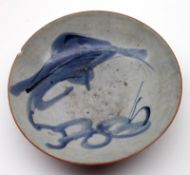 A Chinese Circular Bowl of tapering form, decorated in underglaze blue (rim chip and hairline