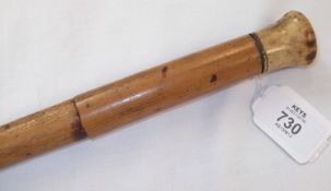 Vintage Dagger Stick, 5 ½” blade, wooden scabbard, bone finial